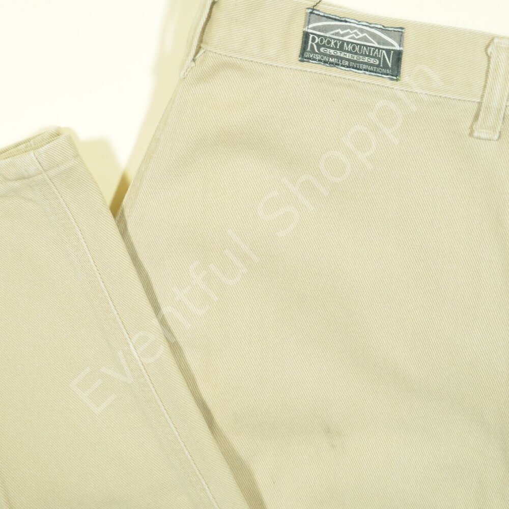 Vintage Rocky Mountain Bareback Jeans Womens 33 Beige Denim Straight Leg 90s